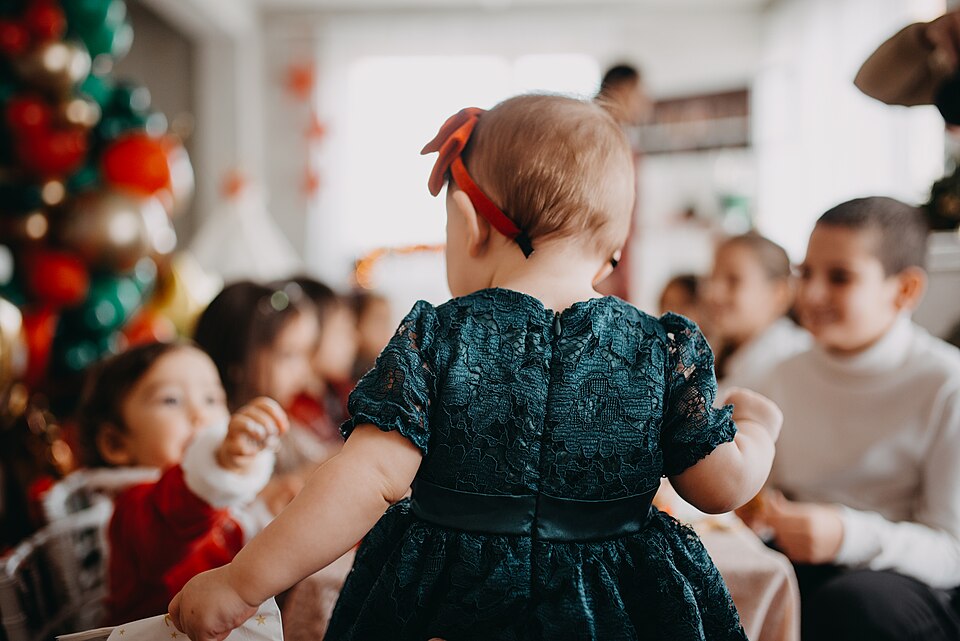 Children celebrating together at a festive holiday gathering