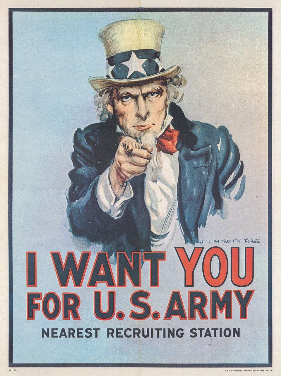The famous Uncle Sam poster pointing and saying I Want You